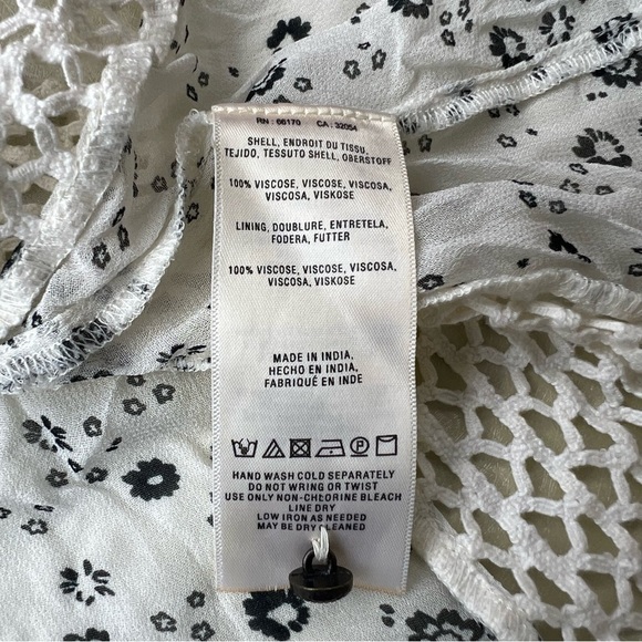 Anthropologie Floreat Windswept Floral Lace Dress Crochet Embroidery Size 2 - Picture 8 of 9